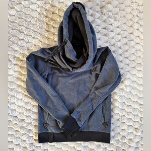 Naketano women's hoodie in a dark blue melange